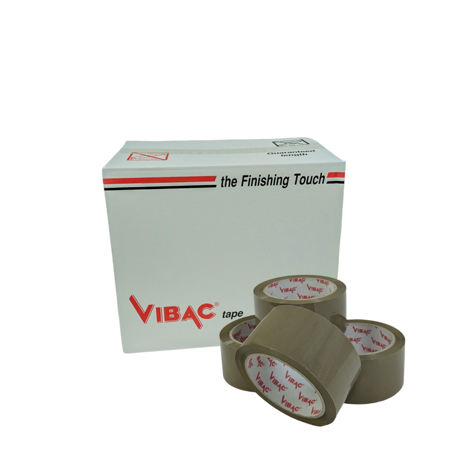 6 x Vibac 105 Hot Melt Buff Polyprop 48mm x 66M 28 Micron